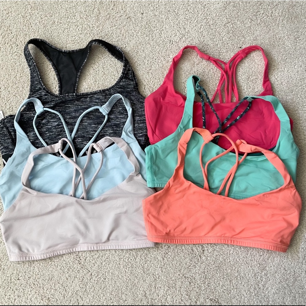 Set of 5 Lululemon Free to be sports bras & 1 Victoria’s Secret sports bra